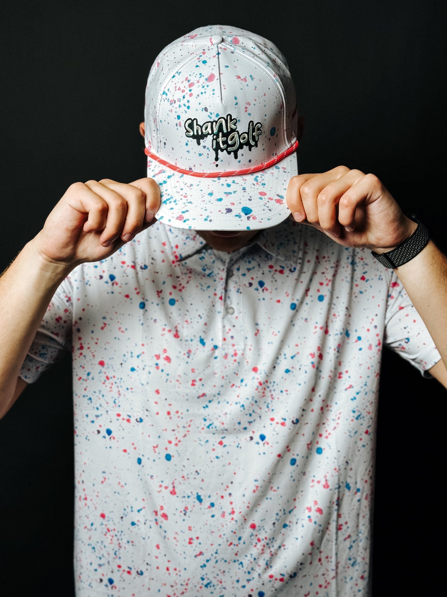 Drippy White Paint Hat