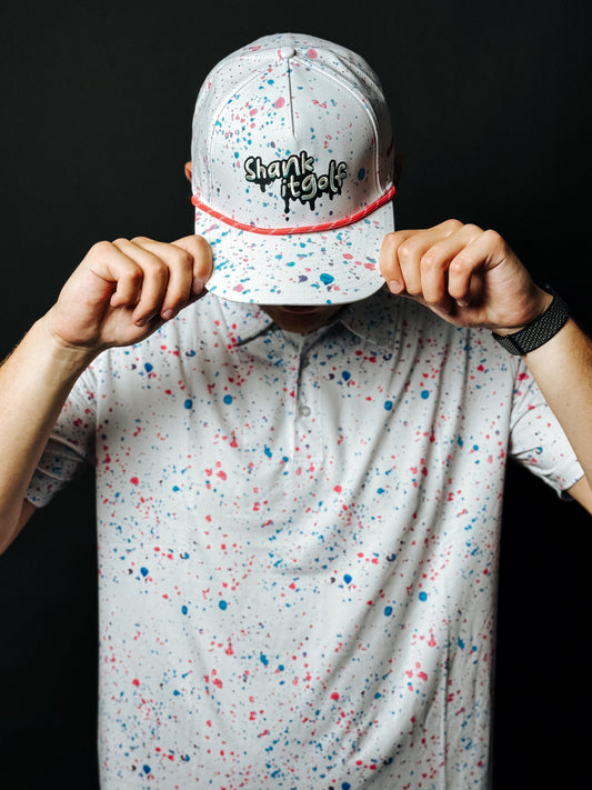 Drippy White Paint Hat