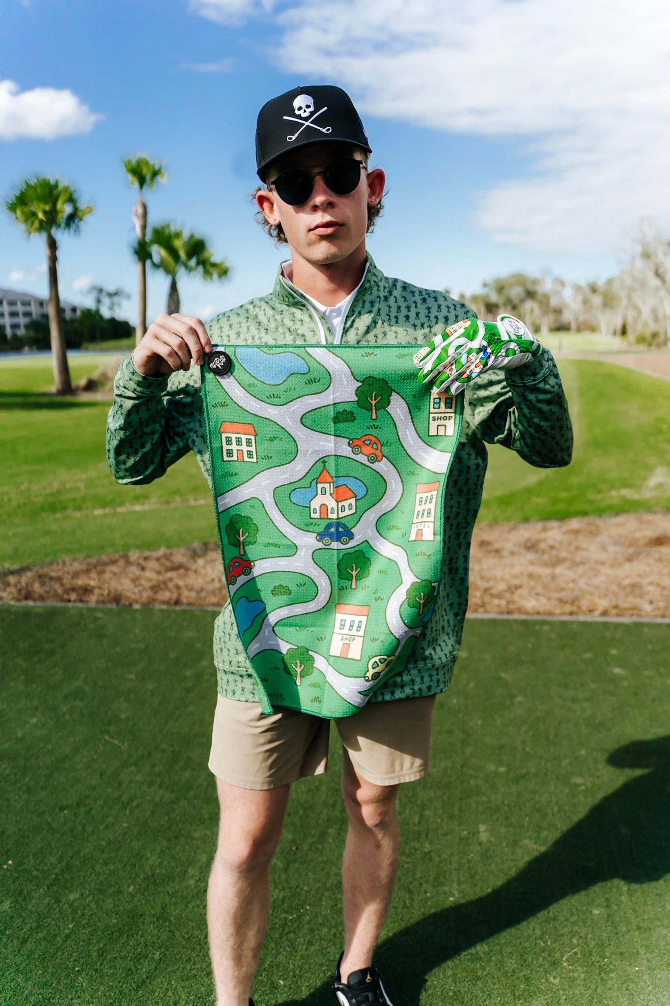 Car Map Mens Golf Glove